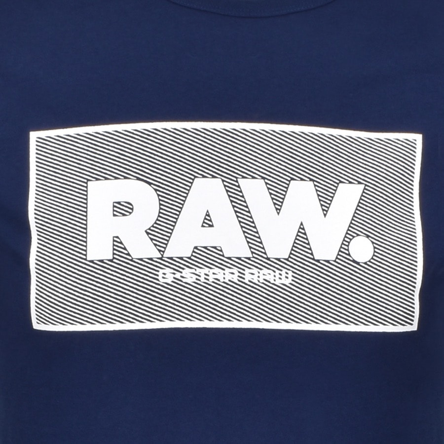 Alternative Image for ProductG Star Raw Box Logo Regular Fit T Shirt Navy3